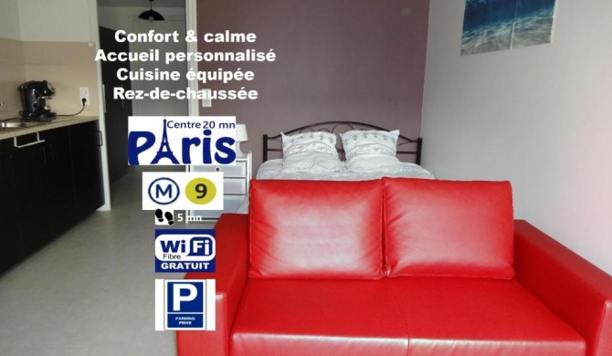 Feel At Home Paris-Montreuil 500m Metro parking privé gratuit