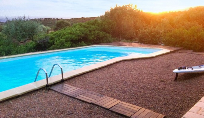 Villa de 4 chambres avec vue sur la mer piscine privee et jardin clos a Sagone a 1 km de la plage